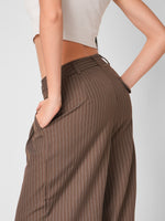 Load image into Gallery viewer, Pantalón Night Pinstripes Chocolate