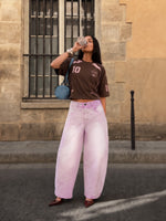 Load image into Gallery viewer, Jean ballon Rosé