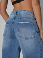 Load image into Gallery viewer, Jean wide leg Cross waist