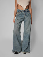 Load image into Gallery viewer, Jean wide Le pins vintage