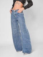 Load image into Gallery viewer, Jean Wide leg Skyline