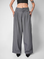 Load image into Gallery viewer, Pantalón wide leg reaktor gris