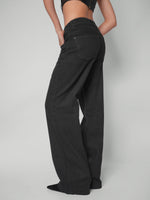 Load image into Gallery viewer, Jean wide leg black power