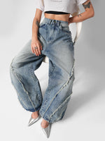 Load image into Gallery viewer, Jean baggy Velour