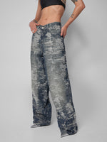 Load image into Gallery viewer, Jean baggy texturizado Mirage blue