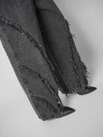Load image into Gallery viewer, Jean baggy velour black