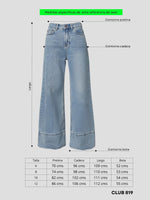 Load image into Gallery viewer, Jean Wide Leg Echo Room