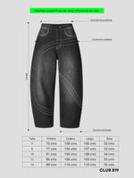 Load image into Gallery viewer, Jean baggy Vega black