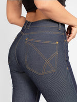 Load image into Gallery viewer, Jean flare Azzurra