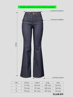 Load image into Gallery viewer, Jean flare Azzurra