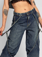 Load image into Gallery viewer, Wide leg jean tirantes