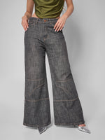 Load image into Gallery viewer, Jean palazzo velvet cross