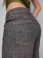 Load image into Gallery viewer, Jean palazzo velvet cross