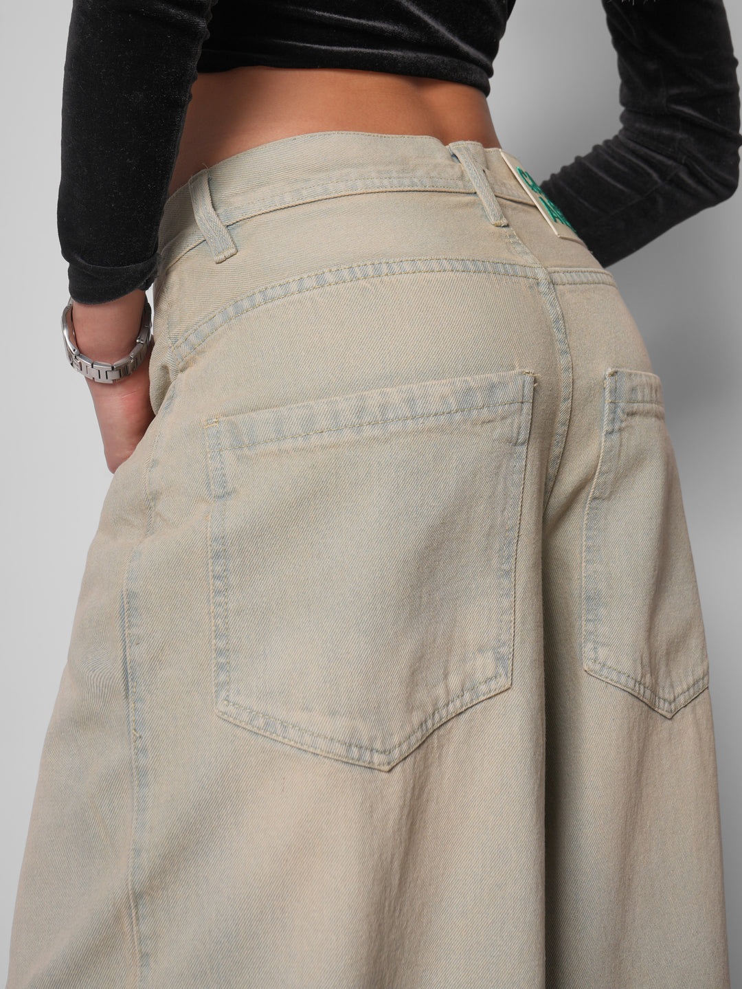 Jean Baggy Slow Burn Beige