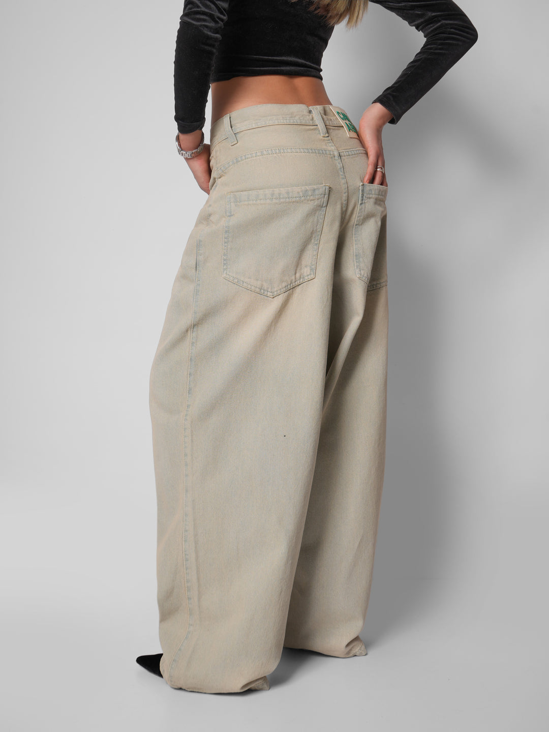 Jean Baggy Slow Burn Beige