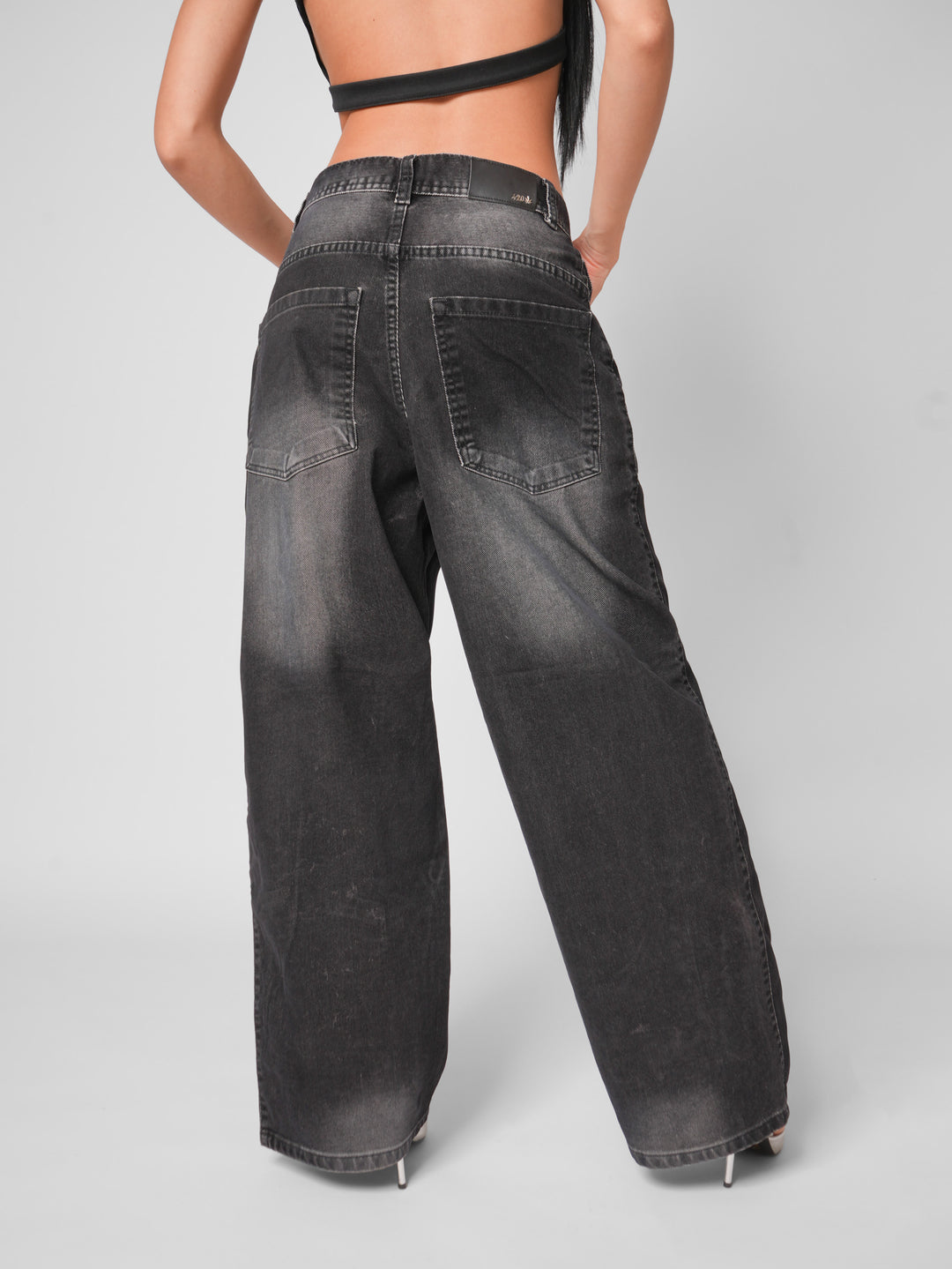 Jean baggy Velvet noir
