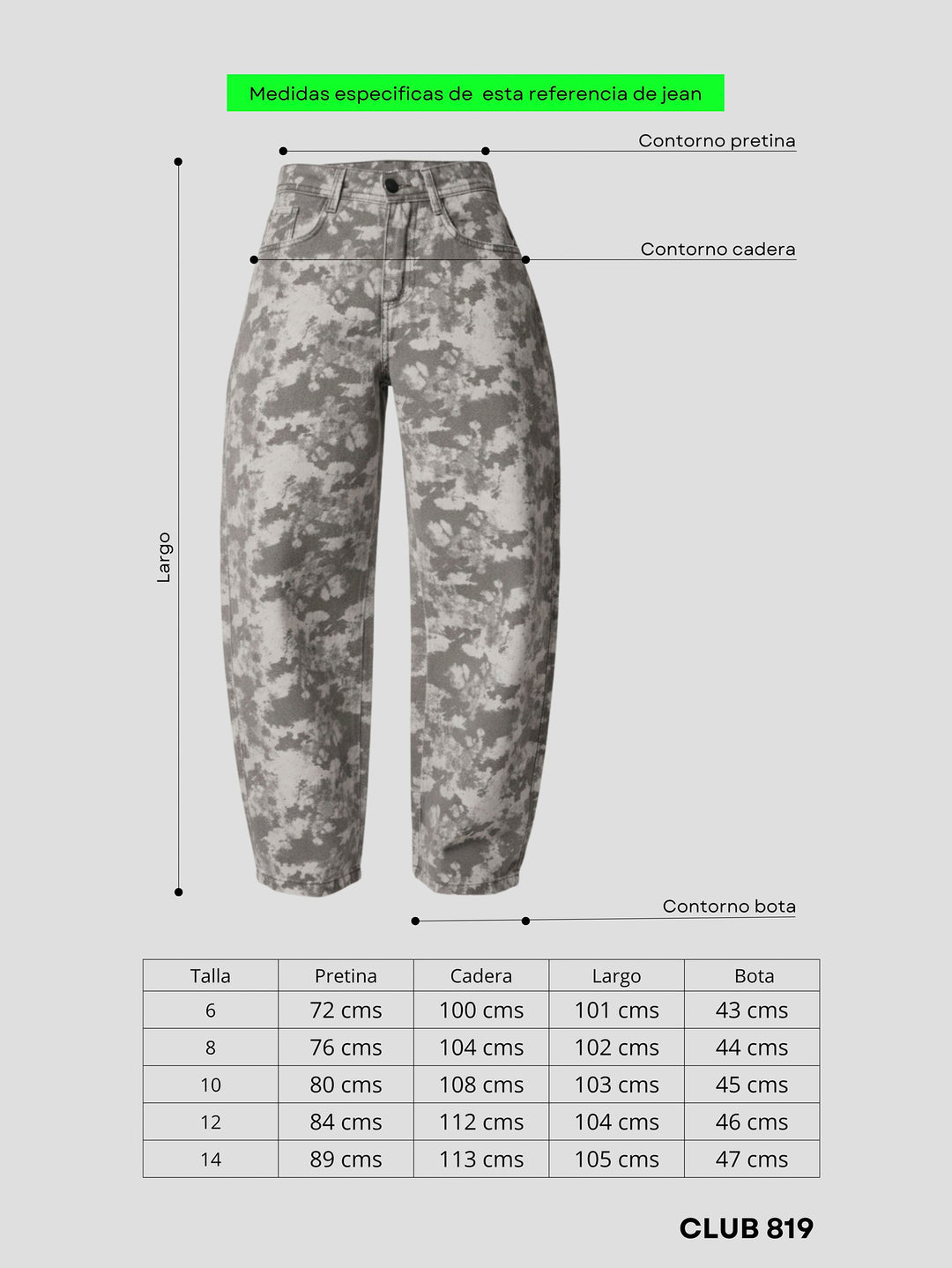 Jean baggy carpintero wild bloom