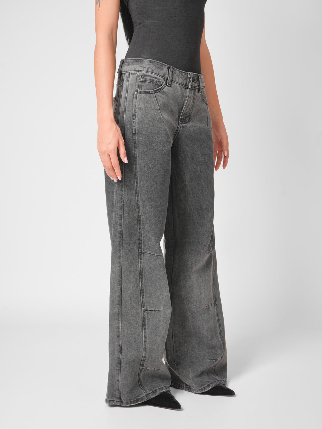 Jean wide leg Smoke