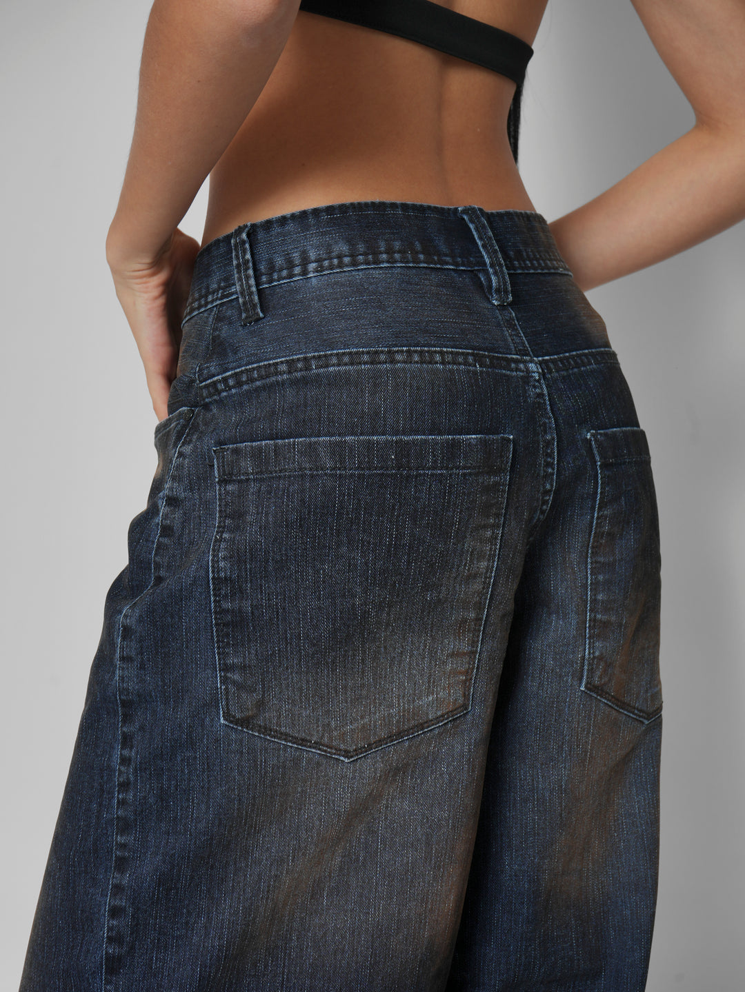 Jean baggy Velvet blue