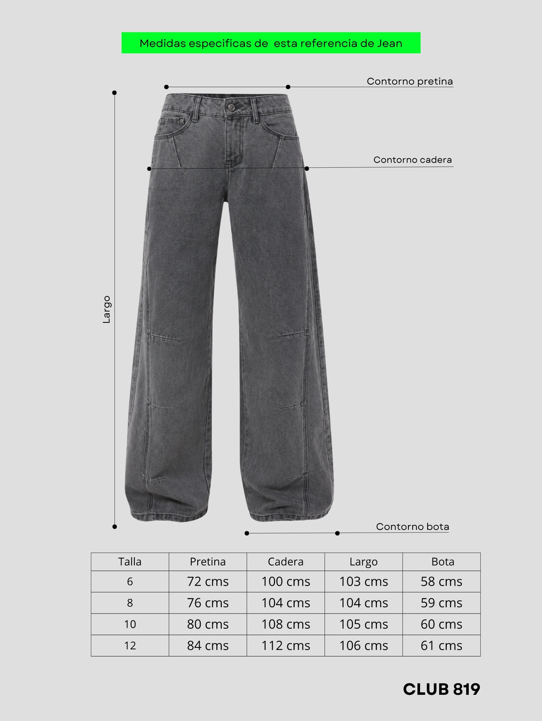 Jean wide leg Smoke
