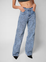 Load image into Gallery viewer, Jean wide leg Blue motel
