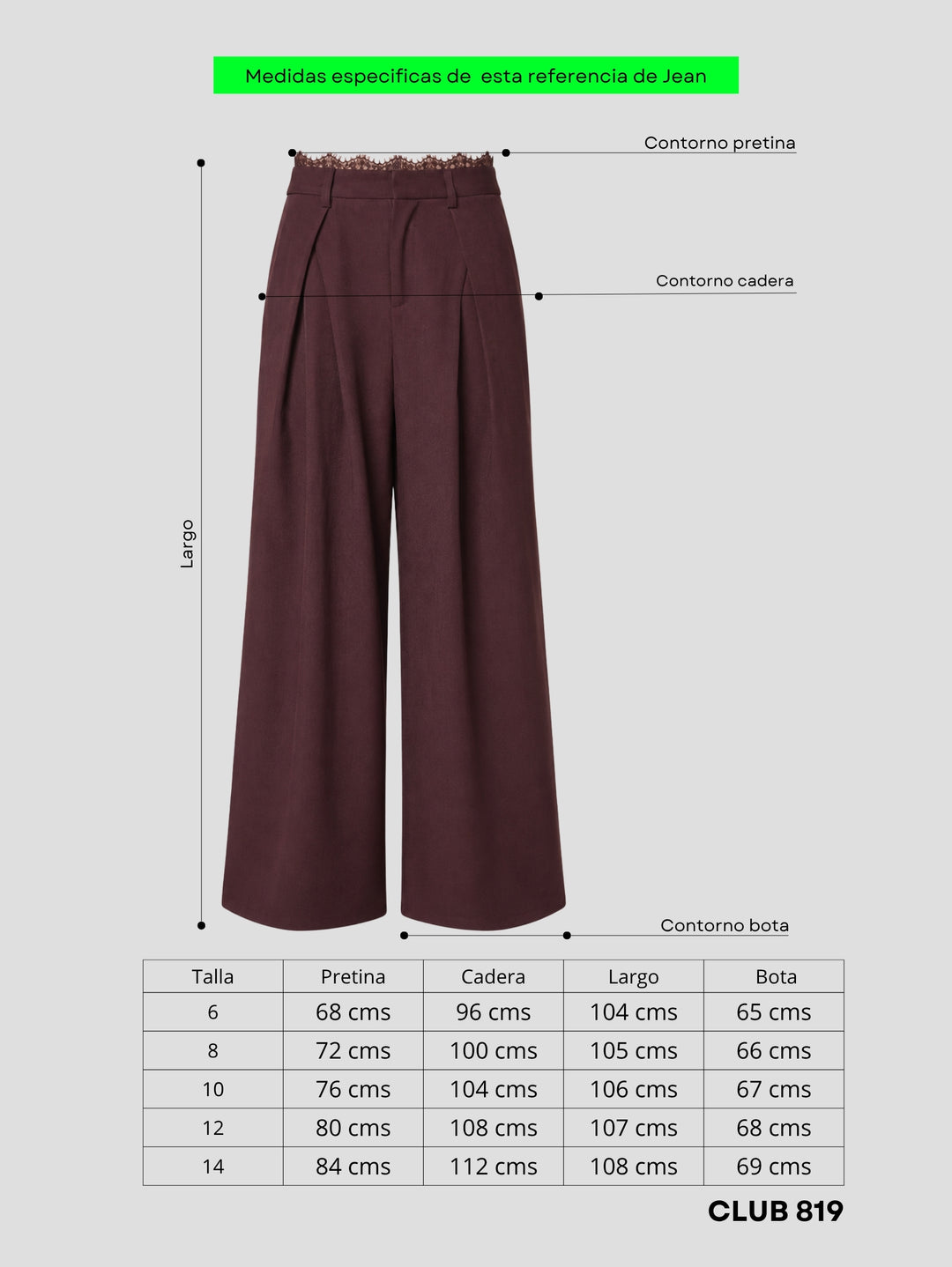 Pantalon prenses affair vinotinto
