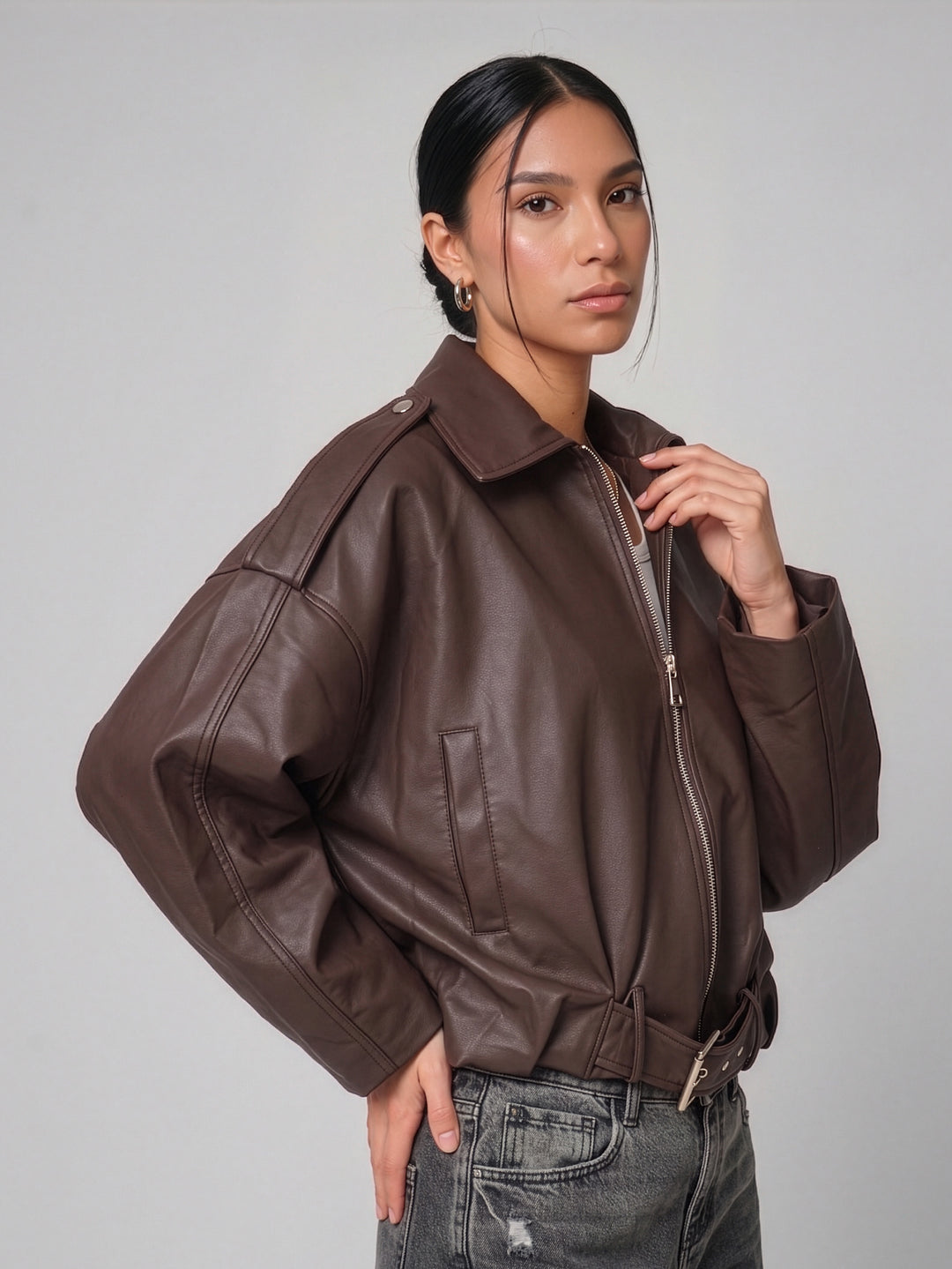 Chaqueta Aura chocolate mate