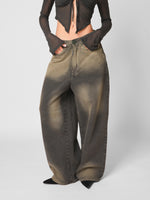 Load image into Gallery viewer, Jean baggy olive martini
