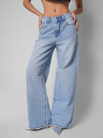 Load image into Gallery viewer, Jean Wide leg Psy sky
