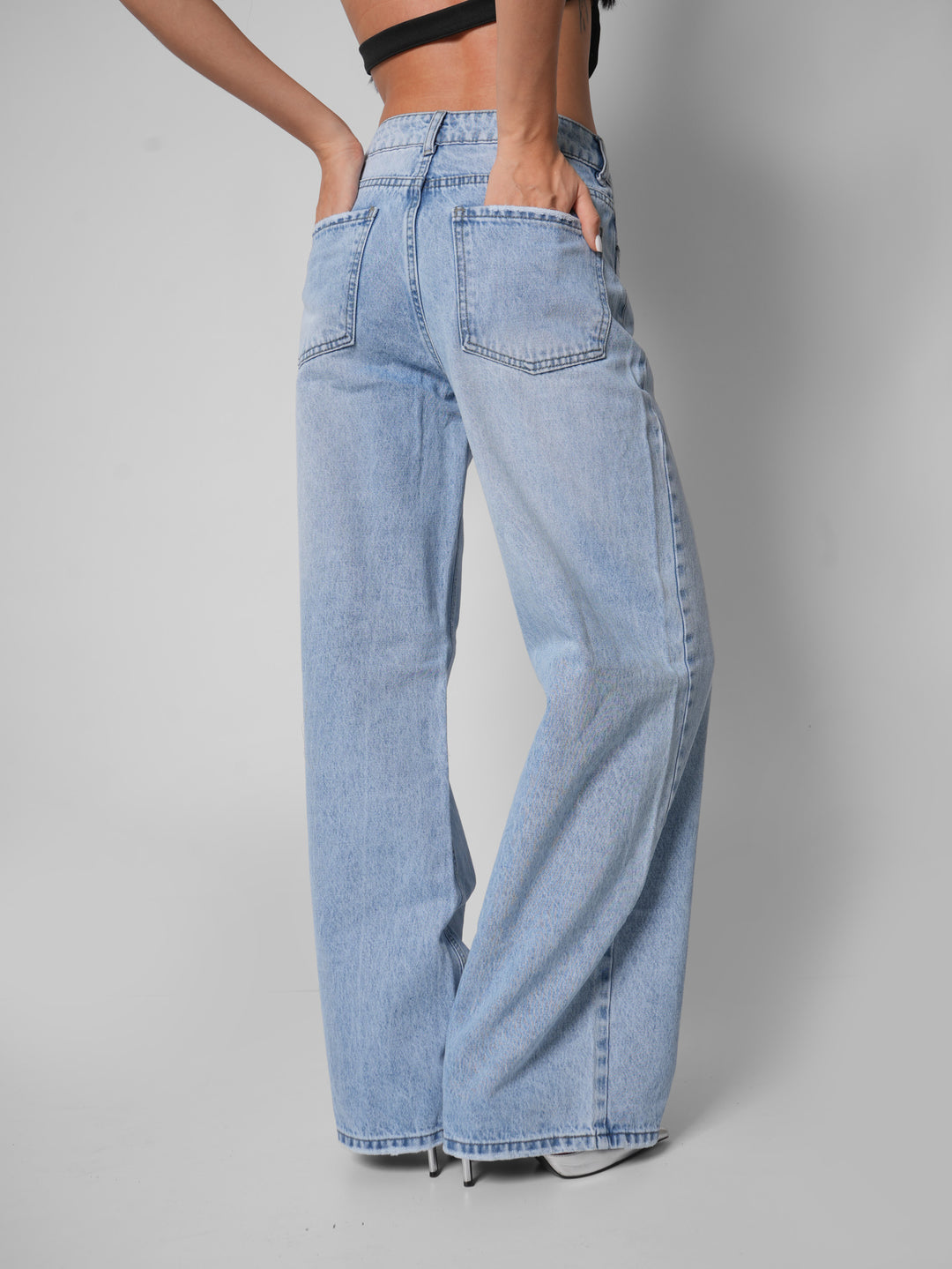 Jean Wide leg Psy sky