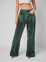 Load image into Gallery viewer, Jean baggy flare emerald rush
