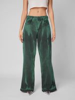 Load image into Gallery viewer, Jean baggy flare emerald rush

