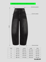 Load image into Gallery viewer, Jean baggy Velvet noir
