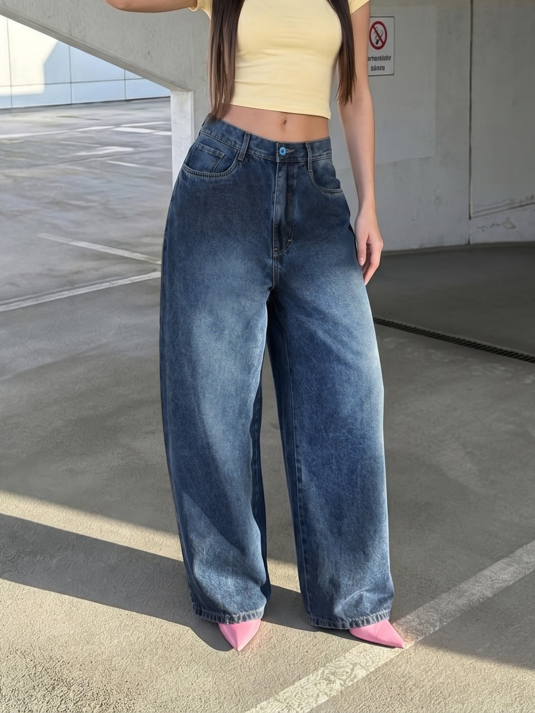 Jean Baggy Sunday blue
