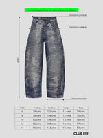 Load image into Gallery viewer, Jean baggy texturizado Mirage blue
