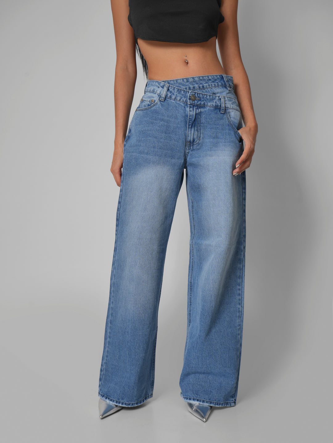 Jean wide leg Cross waist