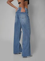 Load image into Gallery viewer, Jean wide leg Cross waist
