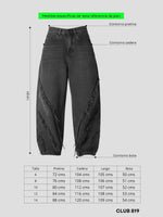 Load image into Gallery viewer, Jean baggy velour black
