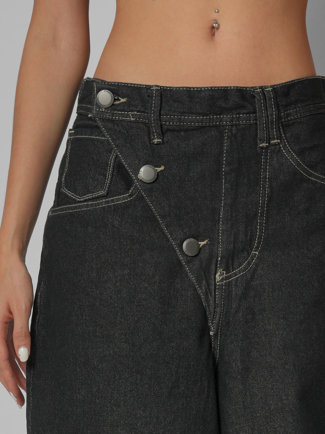 Jean baggy Black buttons