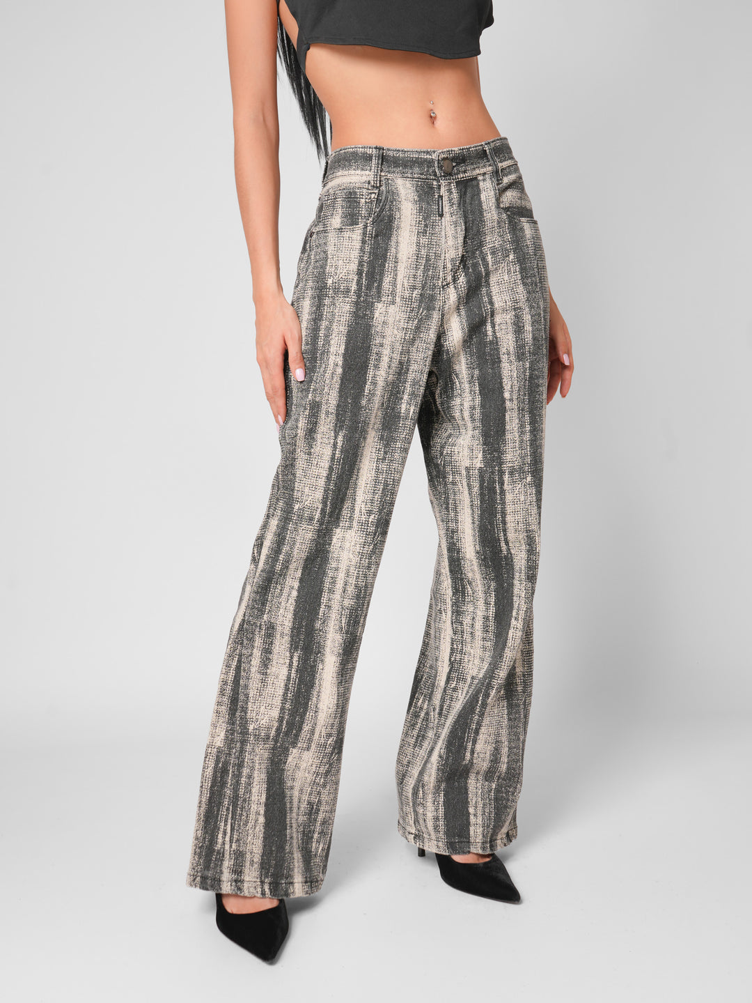 Jean Baggy flare Monochrome