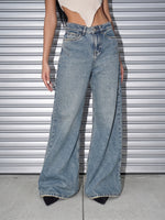 Load image into Gallery viewer, Jean wide Le pins vintage
