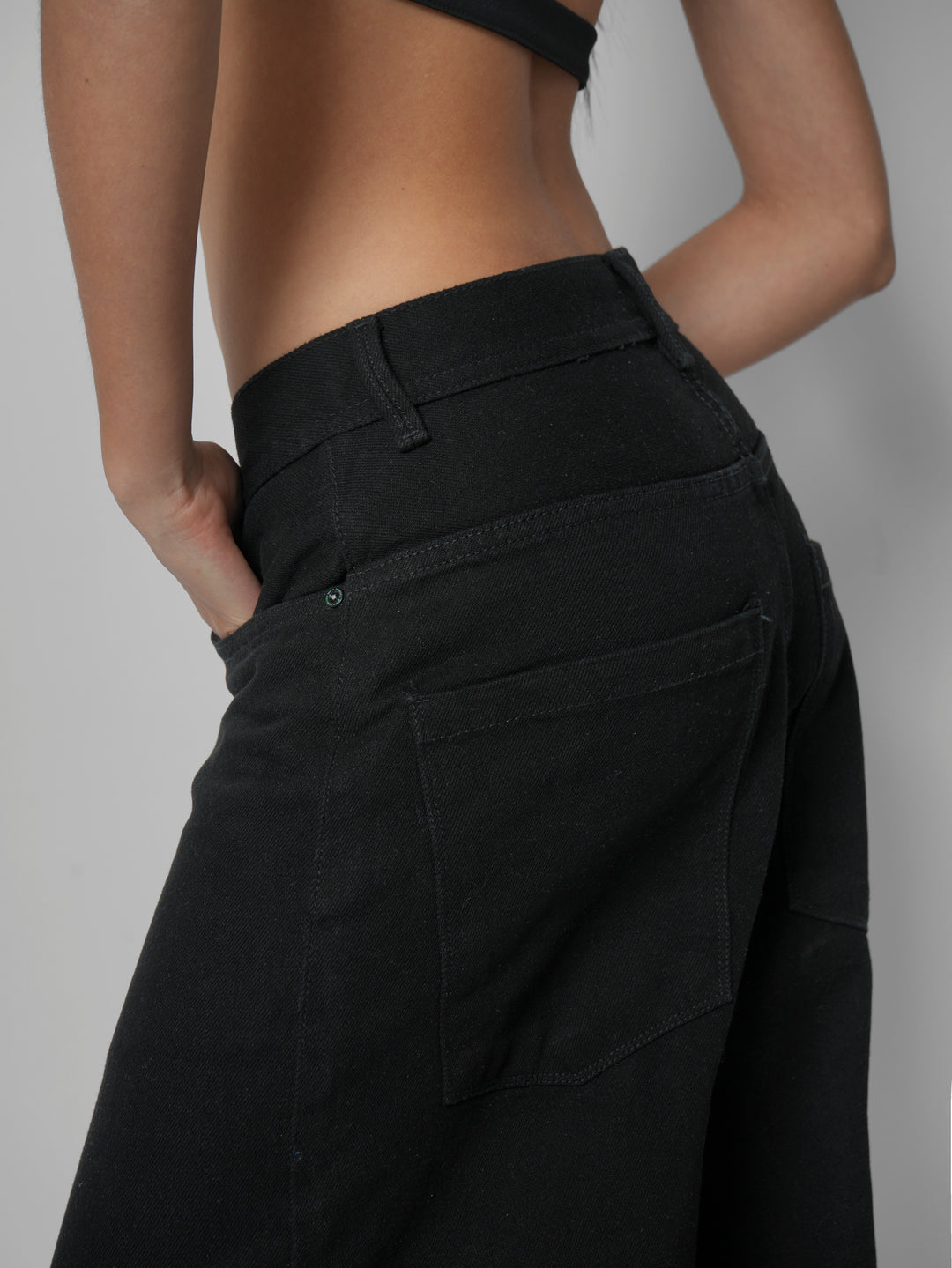 Jean baggy Carbon black