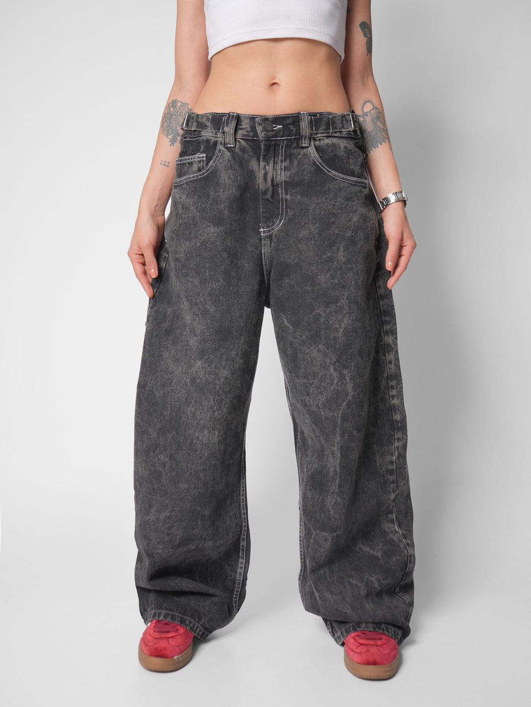 Jean baggy black light