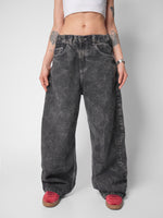 Load image into Gallery viewer, Jean baggy black light
