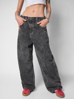 Load image into Gallery viewer, Jean baggy black light
