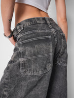 Load image into Gallery viewer, Jean baggy black light
