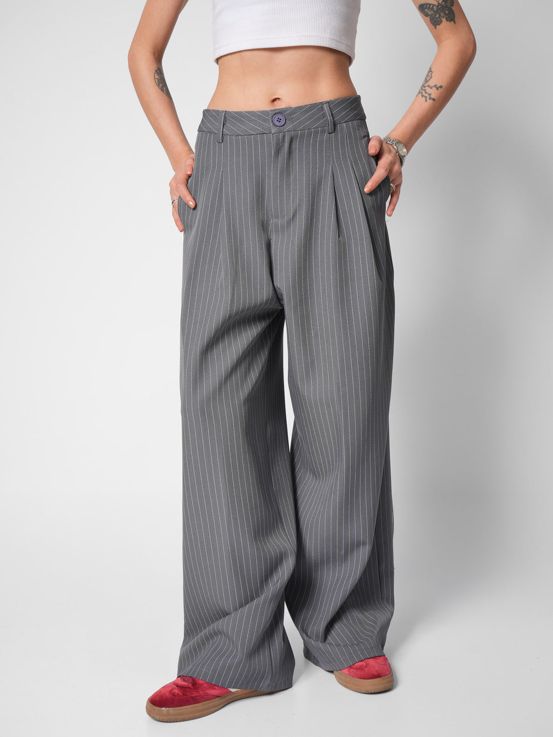 Pantalón Night Pinstripes gris