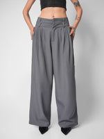 Load image into Gallery viewer, Pantalón wide leg reaktor gris
