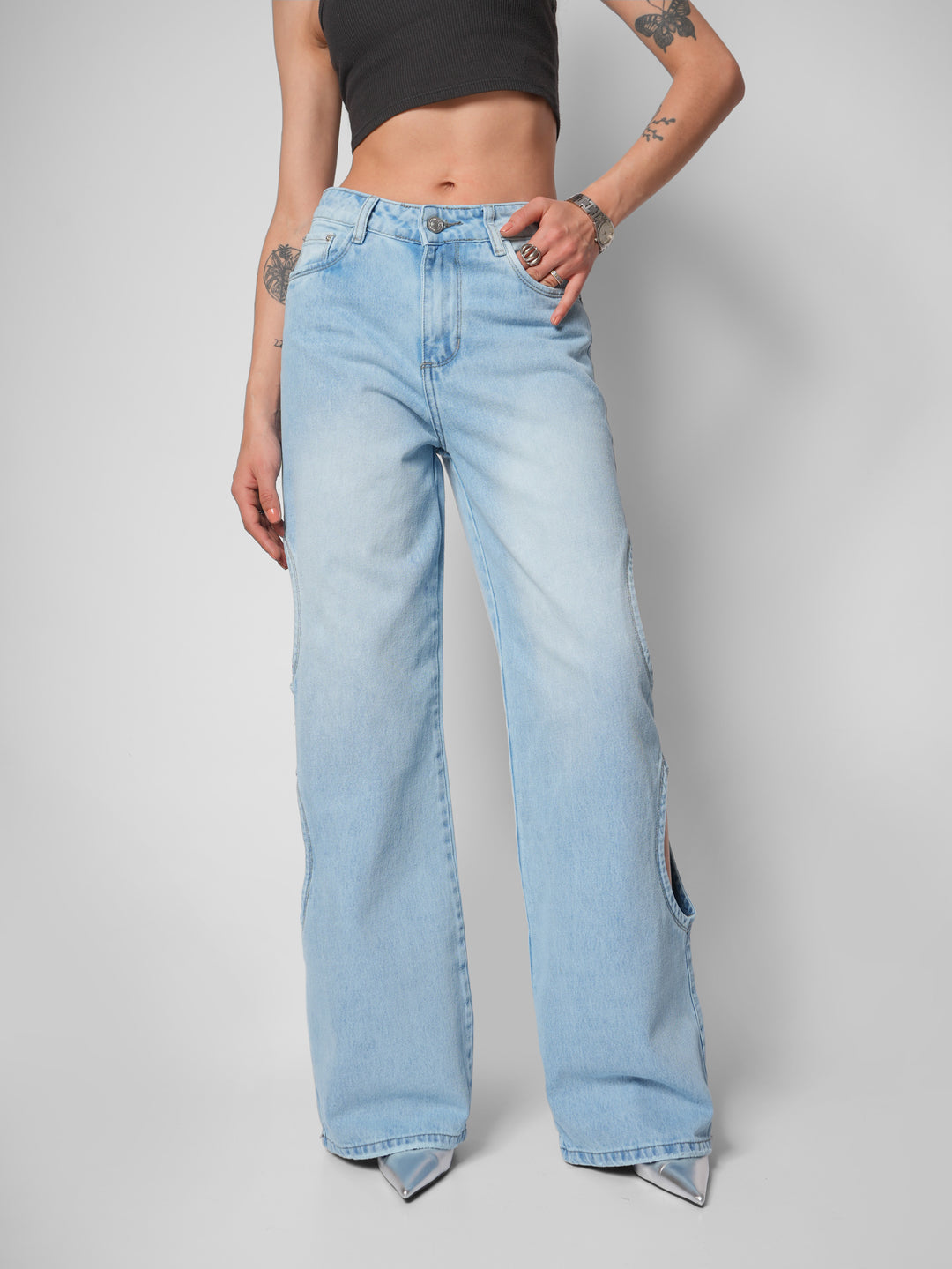 Jwan wide leg cut out