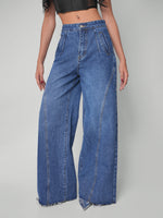Load image into Gallery viewer, Jean wide leg offbeat
